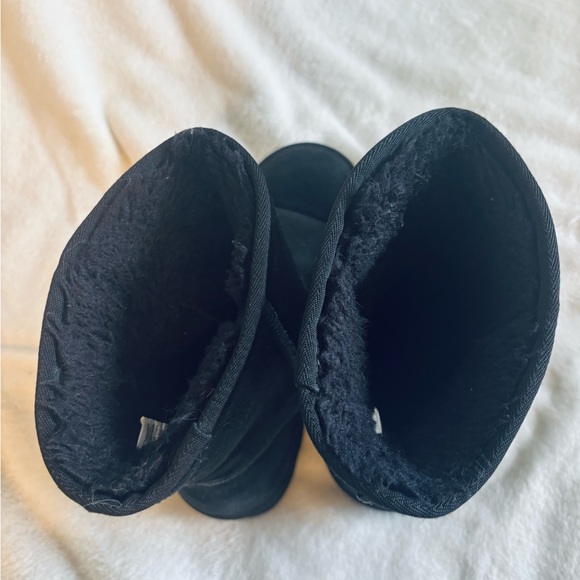 Black Suede/Faux Fur Boots - Picture 6 of 7